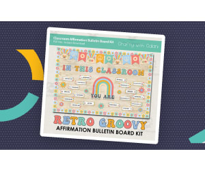 Bulletin Board : Positive Affirmation In Retro Groovy Design