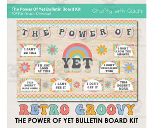 Bulletin Board: The Power Of Yet in Retro Groovy Design