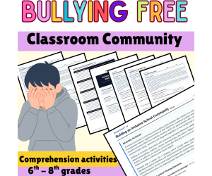 Bullying Prevention Month Reading Comprehension Passages