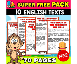 BUNDLE 10 ENGLISH TEXTS + ANCHOR CHARTS | Reading and Comprehension