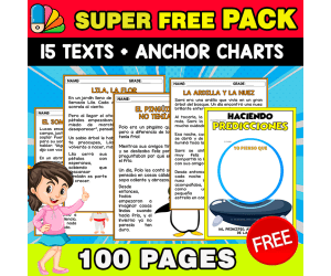 BUNDLE | 15 SPANISH TEXT + COMPREHENSION ANCHOR CHARTS