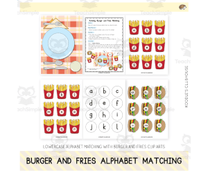 Burger and Fries Alphabet Matching