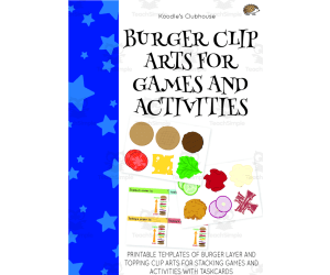 Burger Clip arts for Games and Activities