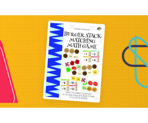 Burger Stack Matching Math Game