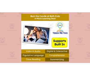 Burn the Candle at Both Ends | Figurative Language Activity | Micro-Learning Deck