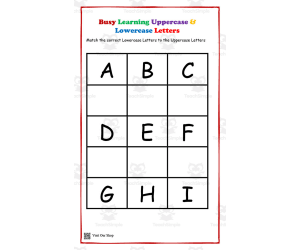 Busy Learning Uppercase and Lowercase Letters Activity Packet