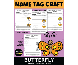 Butterfly Desk Name Tag Project