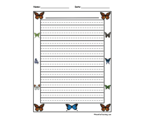 Butterfly Writing Paper
