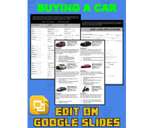 Buying a Car: Simple Interest & Balance (Edit in Google Slides)