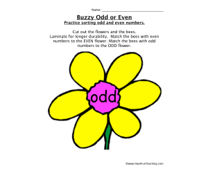 Buzzy Odd or Even Activity
