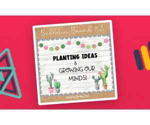 Cactus Bulletin Board Back To School Door Decor Kit