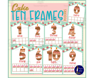 Cake Ten Frames Classroom Posters