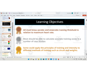 Calculating Training Intensities