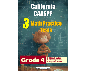 California CAASPP 3 Math Practice Tests for Grade 4