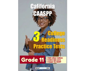 California CAASPP Pack of 3 College Readiness Tests for Grade 11