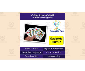 Calling Someone's Bluff | Figurative Language Activity | Micro-Learning Deck