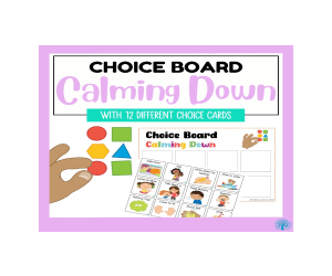 Calming Down Choice Board