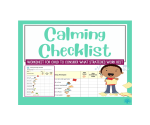 Calming Strategies Checklist