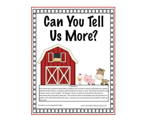 Can You Tell Us More? Speaking and Listening Activity