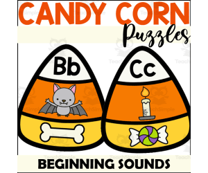 Candy Corn Beginning Letter Sound Puzzles