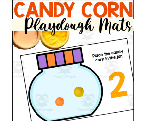 Candy Corn Counting to 10 Playdough Mats