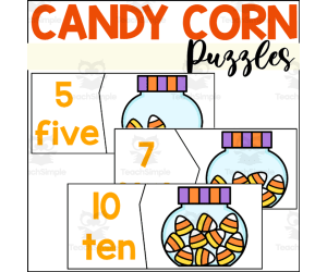 Candy Corn Counting to 10 Puzzles