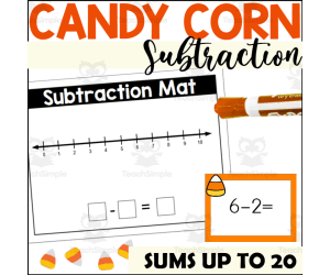 Candy Corn Subtraction Activity