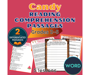 Candy Reading Comprehension Passages and Questions Word