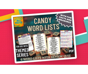 Candy Word List Posters – Anchor Charts (Grades 2–5)
