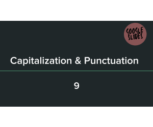 Capitalization and Punctuation Sample - Grades 1-2 Grammar (Slides)