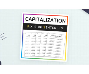 Capitalization Practice and Activities, 4th Grade Grammar Worksheets