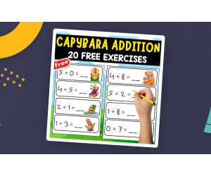 CAPYBARA ADDITION | 20 FREE EXERCISES