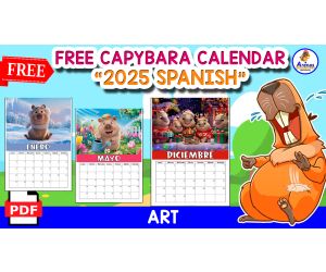CAPYBARA CALENDAR 2025 | FREE RESOURCE