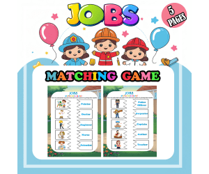 Career - Community Helpers Matching Game | Labor Day for Kindergarten