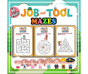 Career Mazes - Community Helpers and Tools | Labor Day for Prek and K