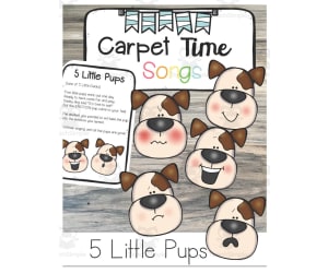 Carpet Time Songs: 5 Little Pups