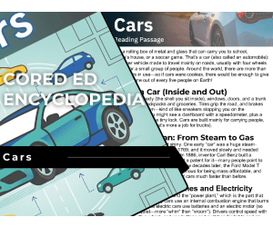 Cars Reading Comprehension Passage - Cored Ed Encyclopedia
