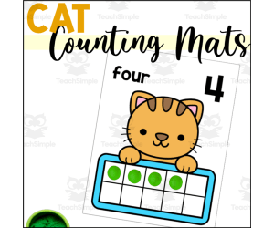 Cat Counting Mats with Tens Frames