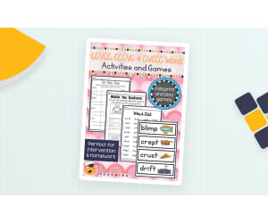CVCCC, CCVCC and CCCVC Words Phonics Activities