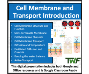 Cell Membrane and Transport - Introductory PowerPoint Lesson & Notes
