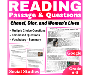 Chanel, Dior, and Women's Lives: Social Studies Reading Passage (Docs)