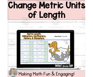 Change - Convert - Metric Length Digital Self-Checking Math Activity