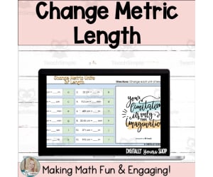 Change - Convert - Metric Units of Length Digital Self-Checking Math Activity