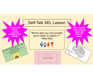 Changing Negative Self-Talk Into Positive Self-Talk SEL Presentation