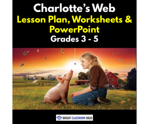 Charlotte's Web Lesson Plan, Worksheets & PowerPoint | Grades 3 - 5