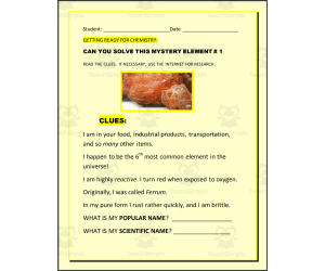 Chemistry: Mystery Element #1