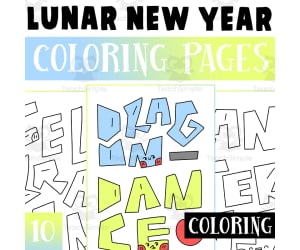 Chinese New Year Quotes Coloring Pages Worksheet Activity