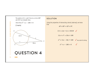 Chord segment theorem editable PowerPoint year 9/year 10