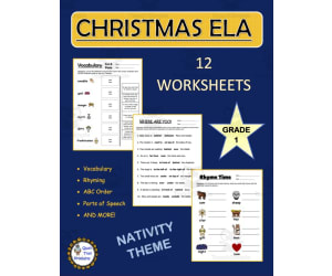 Christmas ELA Worksheets - Nativity Theme