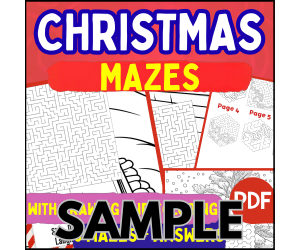 Christmas Maze: 1 Page Sample (PDF)